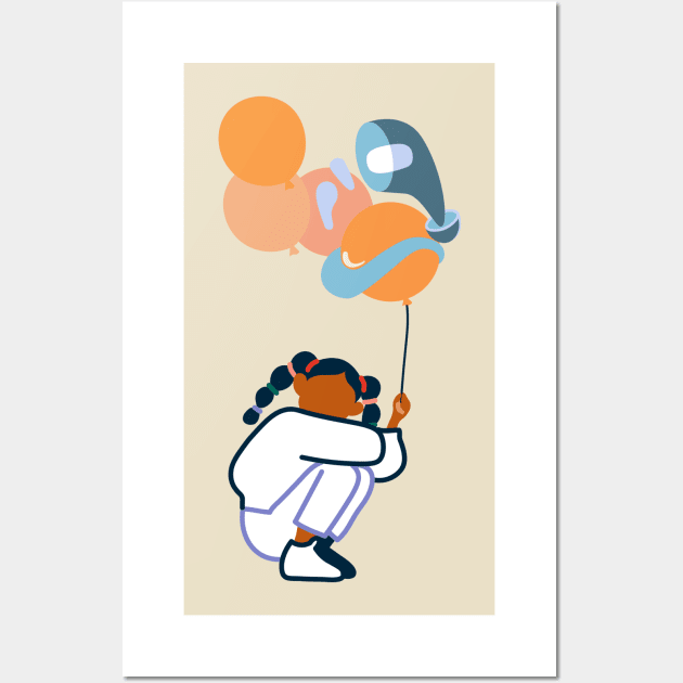 Balloon girl Wall Art by emiliapapaya